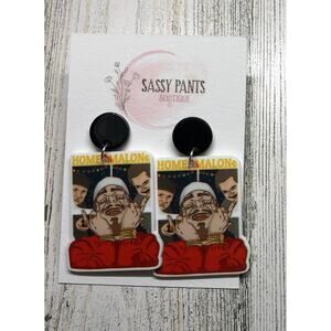 Post Malone Home Alone Christmas Posty Earrings NEW